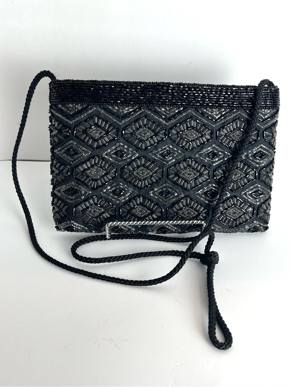 Black Beaded Evening Bag